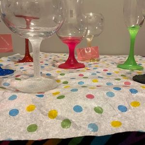 Color wine glass